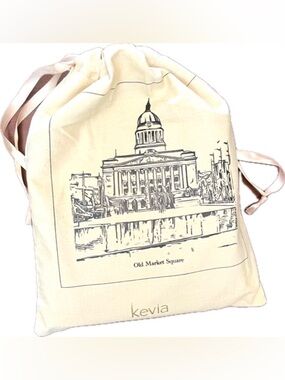 NWT New Kevia Canvas Puzzle Old Market Square Nottingham England UK Tote Bag
